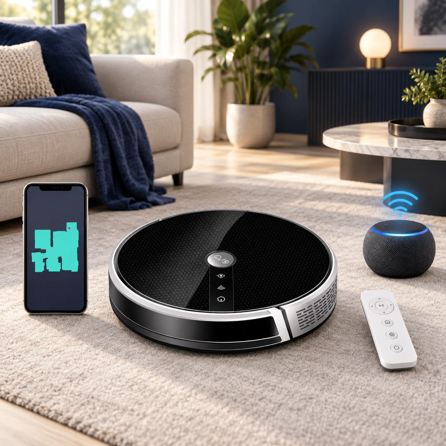 Liectroux C30B avec application, télécommande et enceinte connectée