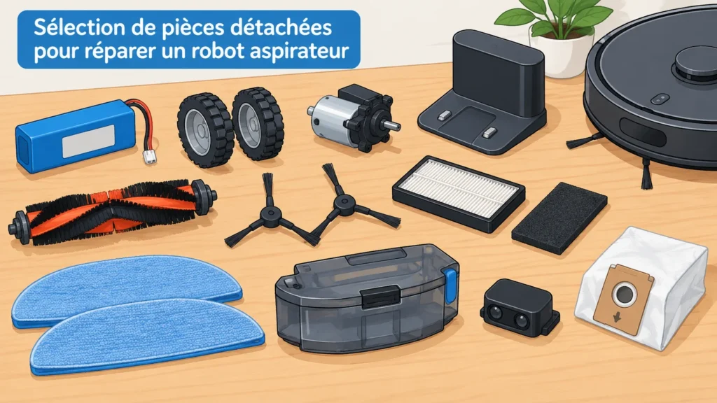 Meilleures pièces pour réparer un robot aspirateur