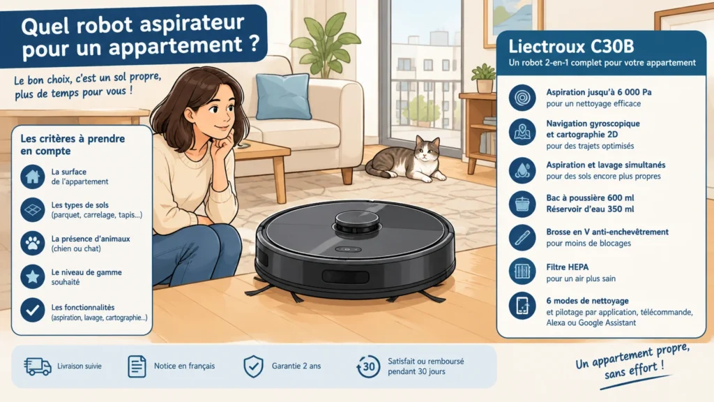 Quel robot aspirateur choisir pour un appartement en 2026 ?