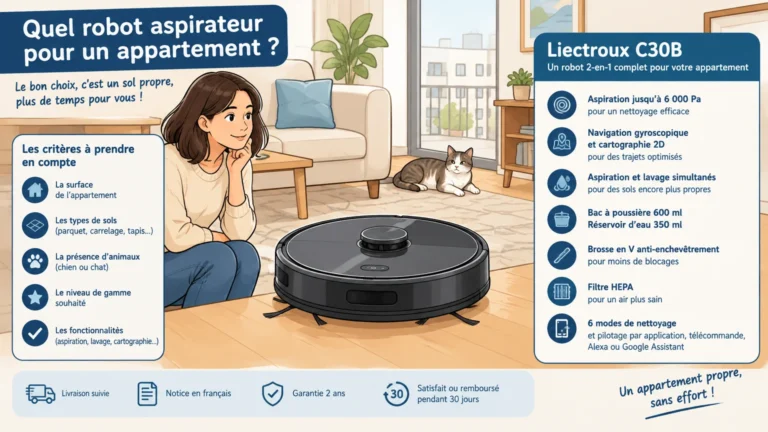 Quel robot aspirateur choisir pour un appartement en 2026 ?