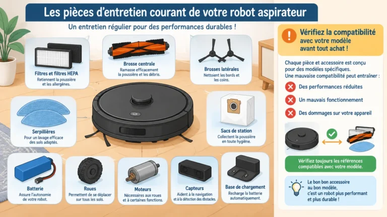 Meilleures pièces détachées pour robot aspirateur en 2026